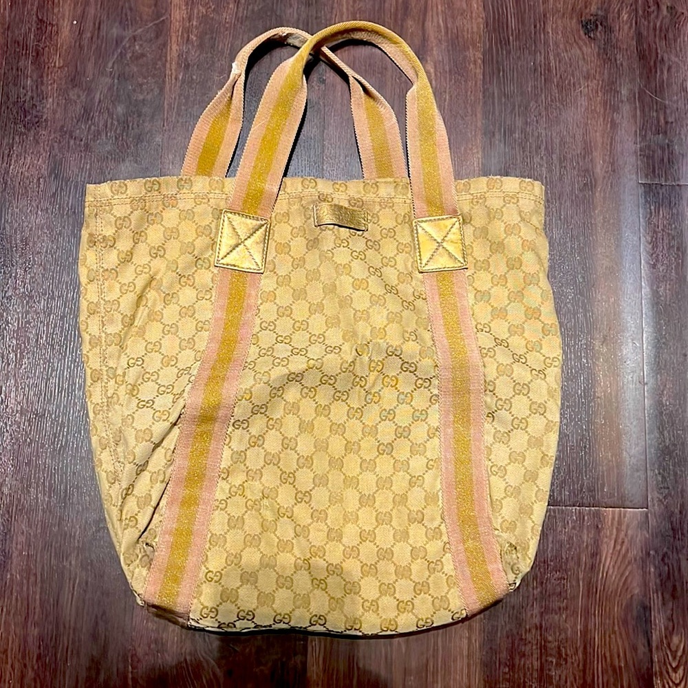 Vintage Gucci tote in preloved condition